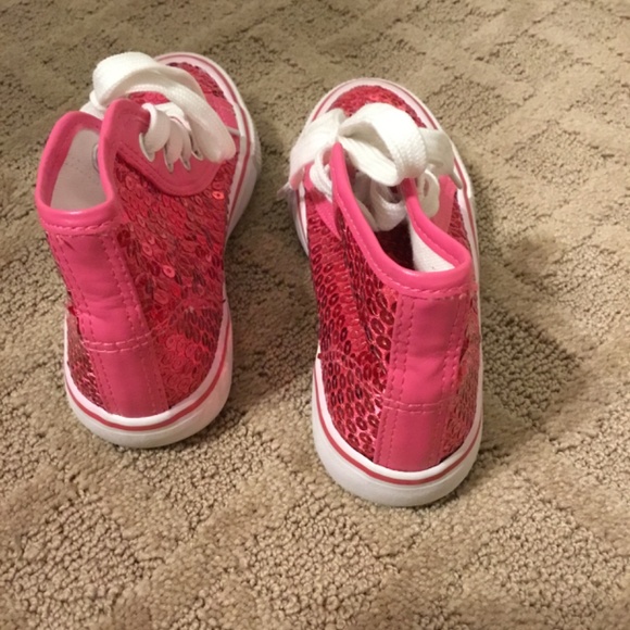 Pink  Sequin High Tops by Balera Size 11 - Picture 3 of 6